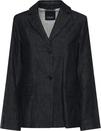 Max Mara Leone Blazer - Dames - Blazers - Blauw - M - Leer - Jassen