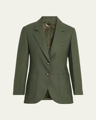 Victoria Beckham Patch Pocket Single-Breasted Jacket