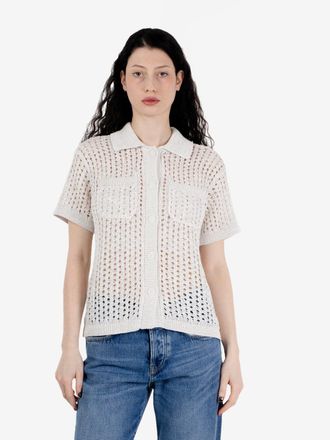 Obey Milly open knit sweater marshmallow multi