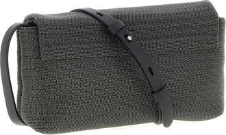 Brunello Cucinelli Womens Monile-Embroidered Leather Clutch Black