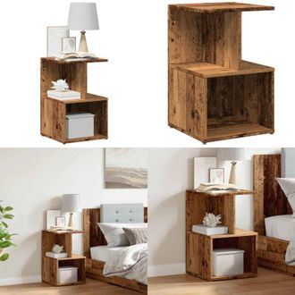 vidaXL Comodino Legno Vecchio 35x35x55 cm in Legno Multistrato - Comodino antico - Comodino multistrato