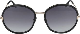 Tom Ford Stijlvolle zonnebril metalen frame - unisex - Zonnebrillen - Zwart - 58 MM - Accessoires