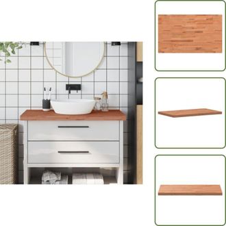 vidaXL The Living Store Piano Bagno 100x60x4 cm in Legno Massello di Faggio - Piano in faggio
