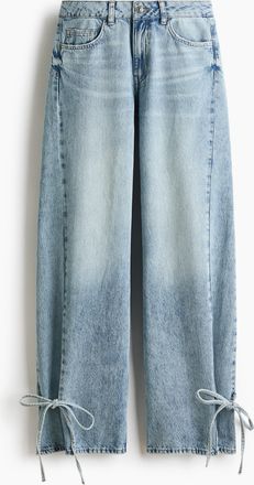 H&M Straight High Waist Jeans - Blue