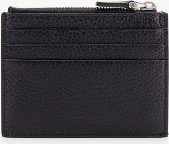 Valentino Garavani Mens Leather Card Holder Rockstud Black Wallets & Cardholders