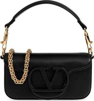 Valentino Garavani Leren Schoudertas - Dames - Handtassen - Zwart - ONE Size - Leer - Tassen