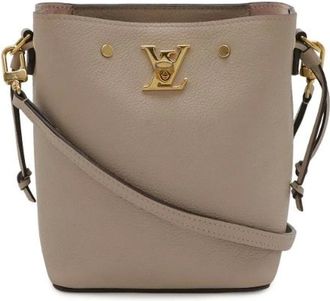 Louis Vuitton Pre-owned Nano Lockme Leather Bucket Bag - - Pre-owned - Donna - Beige - ONE SIZE