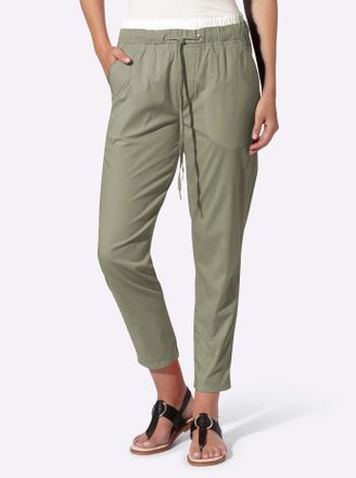 Heine Jogger Pants HEINE, Damen, Gr. 38, Normalgr&ouml;ssen, khaki, 98% Baumwolle, 2% Elasthan, unifarben, Hosen Jogger Pants