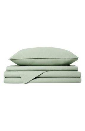 DKNY Vintage Washed Cotton Sheet Set in Green at Nordstrom, Size Queen