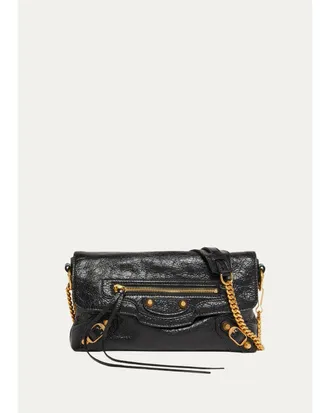 Balenciaga Le City Arena Leather Clutch Bag