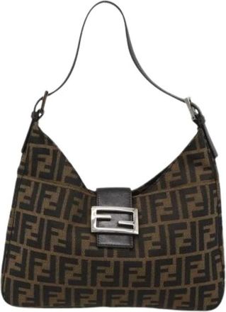 Fendi Pre-owned Vintage Schoudertas - Dames - Vintage Schoudertas - Bruin - ONE Size - Leer - Vintage
