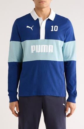 Puma Sport Cotton Rugby Shirt in Blue Jewel at Nordstrom Rack, Size X-Large