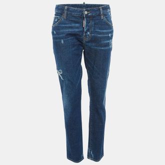 Dsquared2 Blue Distressed Denim Cool Girl Jean