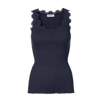 Rosemunde Mouwloze Top - Dames - Tops zonder mouwen - Blauw - L - Katoen - Tops