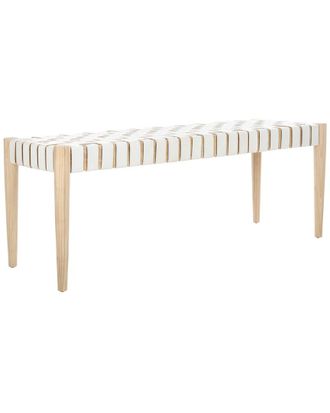 Safavieh Amalia Leather Weave Bench