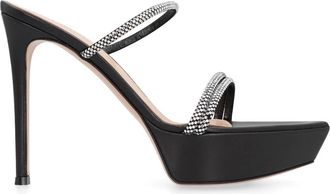 Gianvito Rossi High Heel Sandalen - Dames - Muiltjes - Zwart - 35 EU - Schoenen