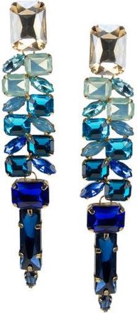 Jardin Ombré Crystal Statement Drop Earrings in Blue/gold at Nordstrom Rack