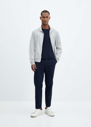 Mango Giacca zip water repellent grigio ghiaccio - Uomo - XXL - MANGO MAN