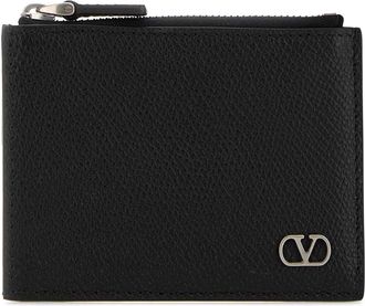 Valentino Garavani Black Leather Coin Purse