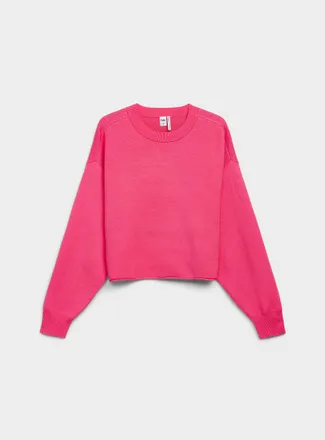 Twik Womens Oversized rolled-hem sweater