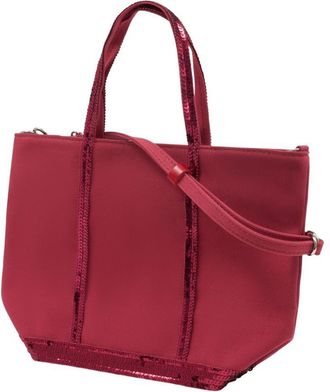 Vanessa Bruno Womens Shopping Tote Burgundy Cotton