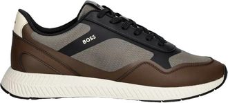 HUGO BOSS Sporty Sneakers - Heren - Sneakers - Bruin - 44 EU - Schoenen