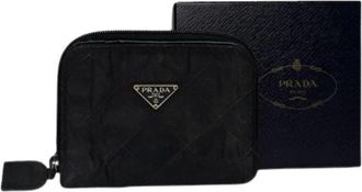 Prada Pre-owned Vintage Portemonnee - Dames - Vintage Accessoires - Zwart - ONE Size - Leer - Vintage