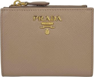 Prada Beige Saffiano Lux Wallet (Bi-Fold) (Pre-Owned)