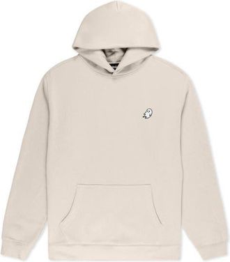 Dalix Ghost Relaxed Midweight Fleece Pullover Hoodie in Ecru at Nordstrom, Size Xx-Large