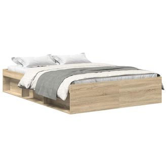 vidaXL Estructura De Cama Roble Sonoma 120x200 Cm Vidaxl