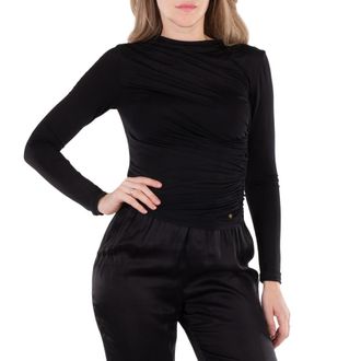 Anine Bing Ruched Jersey Texture Top, Size Small