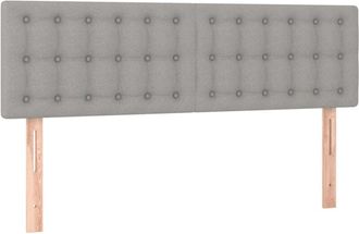 vidaXL Cabecero Con Led De Tela Gris Claro 144x5x78/88 Cm Vidaxl