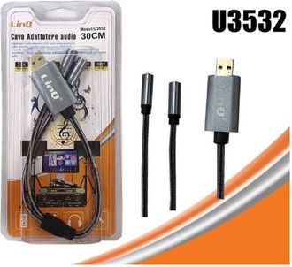 Trade Shop Trade Shop - Usb Audi Aux Aud Adaptador Aux 3.5mm Micr&oacute;fono De Cable Femenino 30 Cm U3532