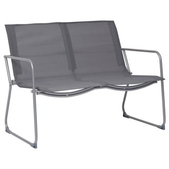 Berkfield Home Comfortable 4 Piece Garden Lounge Set Fabric & Steel Grey