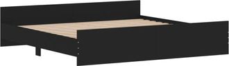 vidaXL Bed Frame without Mattress Black 200x200 cm Vidaxl