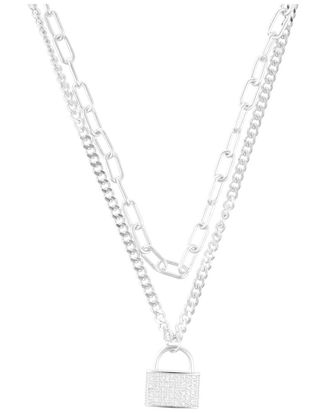 Adornia Adornia Silver Plated Adjustable Layered Chain Necklace