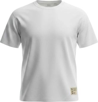 Aspesi Katoenen gebreid T-shirt - Heren - T-shirts - Wit - M - Katoen - Tops
