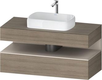 Duravit Duravit - Qatego Consola Mueble Bajo Lavabo, 1 Extra&iacute;ble, 1 Caj&oacute;n
