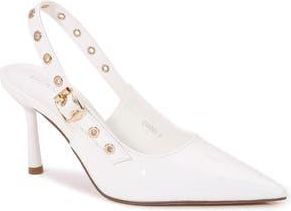 Berness Candes Grommet Slingback Pump in White at Nordstrom Rack, Size 5.5