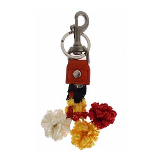 Dolce & Gabbana Keyrings, unisex, Multicolor, Size: ONE SIZE Chic Multicolor Raffia & Leather Keychain