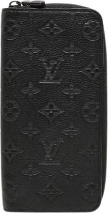 Louis Vuitton Pre-owned Monogram Shadow Long Zipper Wallet - Heren - Vintage Accessoires - Zwart - ONE Size - Leer - Vintage