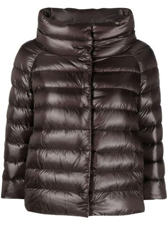 Herno high-neck puffer jacket - Brown