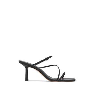 Studio Amelia Heeled Mules, female, Black, Size: 10 US Bias Wrap 70 Heel