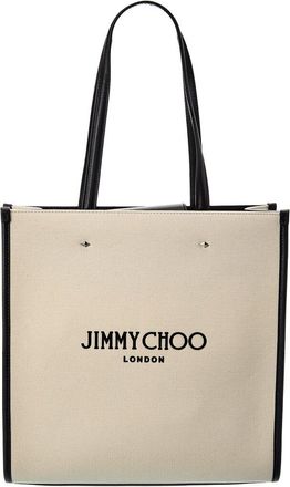 Jimmy Choo London N/S Canvas & Leather Tote