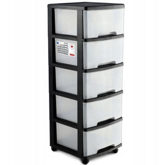 Curver Scaffale in plastica nera 37 x 39 x 100 cm - Curver