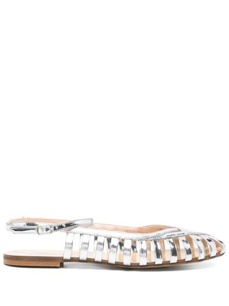 Anna F. metallic ballet flats - Silver