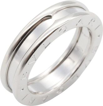 Bulgari Silver White Gold (18K) Band Ring (Pre-Owned)