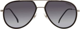 Carrera Grey Shaded Pilot Unisex Sunglasses CARRERA 295/S 0807/9O 58