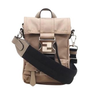 Fendi Pre-owned Cross Body Bags, female, Beige, Size: ONE SIZE Pre-owned Vintage Nylon Shoulder Bag