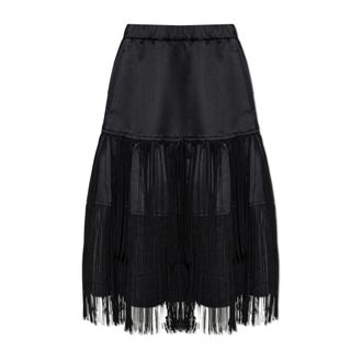 Comme Des Gar&ccedil;ons Midi Skirts, female, Black, Size: S Flared Skirt